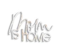 Decoración Mural de Madera con Texto Mom is Home con Frase para Colgar - Texto de Pared para el día de la Madre Hecho a Mano - Decoración para la casa Idea Regalo