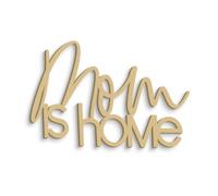 Decoración Mural de Madera con Texto Mom is Home con Frase para Colgar - Texto de Pared para el día de la Madre Hecho a Mano - Decoración para la casa Idea Regalo