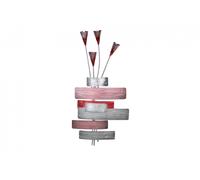 Decoración mural metal 'Blossoming Beauty' | Escultura mural 38x80x5cm