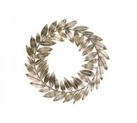 Decoración mural metal 'CORONA DE LAUREL' | Escultura mural 59x59x2,5cm