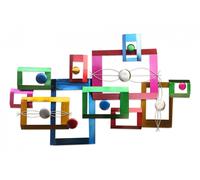 Decoración mural metal 'Unsolved Puzzle' | Escultura mural 121x72x8cm
