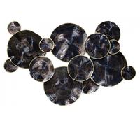 Decoración mural metal 'WATER ON PLATES' | Escultura mural 117x72,5x8cm