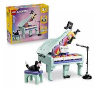 LEGO Creator 3en1 Piano Musical Decorativo con Gato de Juguete - Transformable en Radio Retro o Tocadiscos Vintage - Decoración de la Habitación Infantil - Regalo para Niñas y Niños de 9+ Años - 31392