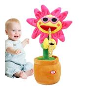 Decoración Musical Interactiva - Flor De Conversación Musical | Grabación De Repetición De Conversación Brillante, Felpa Suave De Saxofón, Favores De Fiesta Lanzan Regalos De Almohada, 200 Canciones R