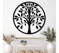 Decoración natural: arte mural de metal con árbol de la vida, para salón | “árbol de la vida” toma forma en metal y crea un interés decorativo singular en el salón, dentro de un interior rústico.