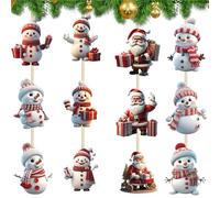 Decoracion Navidad Gatos,Colgantes Árbol Navidad de Gato,Colgantes de Navidad,para Coche, Ventana, Decoración de Fiestas Festivas (Color A)