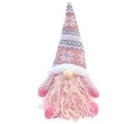 Decoración navideña al aire libre, la barra telescópica de Navidad sin cara está decorada con Papá Noel (28 x 15)
