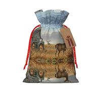 Decoración navideña,Bolsa de regalo con cordón, bolsas de regalo de Navidad y cumpleaños, bolsas de regalo reutilizables multiusos. 9c8l36-500-Fcc4d0e20e4e10e7f96edd1247c65