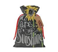 Decoración navideña, bolsa de regalo con cordón, bolsas de regalo de Navidad y cumpleaños, bolsas de regalo reutilizables multiusos. You Are My Sunflower
