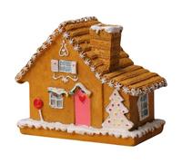 Decoración navideña Casa de pueblo LED Casa de pan de jengibre Decoración de fiesta de Navidad para muebles de casa de jengibre