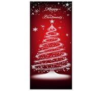 Decoración navideña, categoría de producto: evento y fiesta, título del producto: cubierta de puerta de árbol de Navidad, decoración de vacaciones, cortina de puerta, tapiz, cubierta de puerta