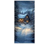 Decoración navideña, categoría de producto: evento y fiesta, título del producto: cubierta de puerta de árbol de Navidad, decoración de vacaciones, cortina de puerta, tapiz, cubierta de puerta