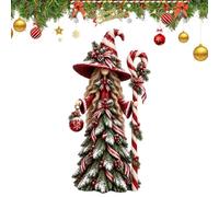 Decoración Navideña con Bruja Figuritas De Resina Festivas Y Caprichosas | Estatua De Bruja Invernal Para Hogar Apartamento Dormitorio Escritorio Repisa Estantería Recibidor Mesa Fiesta Salón Do