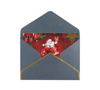Decoración navideña con diseño de Papá Noel con sobres, tarjetas individuales con sobres, enviar a un amigo cercano