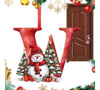 Decoración navideña con forma de letra, colgante de árbol de muñeco de nieve, decoración 2D Acrílico colgante festivo para patio al aire libre Césped interior casa dormitorio pasillo