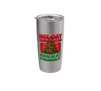 Decoración navideña corre en mi familia Navidad divertida Vaso térmico de acero inoxidable de doble pared