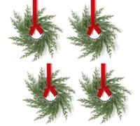 Decoración navideña de 2 pulgadas en material rojo, tamaño de plástico, 30 cm, tela festiva para mayor durabilidad, ideal para Navidad, decoración de vacaciones 2