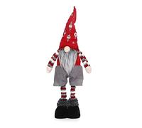 Decoración navideña de 61 cm telescópica de pie escandinavo Tomte