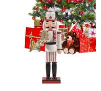 Decoración navideña de Cascanueces, Figura de Madera de 14 Pulgadas | Soldado Cascanueces de Navidad | para estantes del hogar, de cumpleaños, Acción de Gracias, Adultos y niños