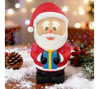 Decoración navideña de muñeco de nieve, muñeco de nieve que habla, figura de muñeco de nieve parpadeante, decoración interactiva con Papá Noel cantando y bailando, funciona con pilas para decoración