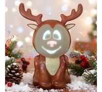 Decoración navideña de muñeco de nieve, muñeco de nieve que habla, figura de muñeco de nieve parpadeante, decoración interactiva de Navidad con Papá Noel cantando y bailando, funciona con pilas para