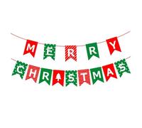 Decoración navideña de Pared: Pancarta de Feliz Navidad de Papel con Cuerda. CREA un Ambiente Festivo en la Chimenea la Pared o el árbol.