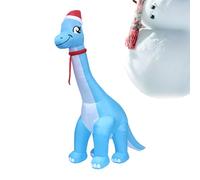 Decoración navideña inflable - Dinosaurio gigante con luz LED - Decoraciones navideñas inflables para exteriores | Artículos gigantes para de dinosaurios iluminados