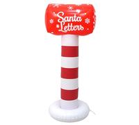 Decoración navideña inflable | Galleta de nueces y jengibre Boat de goma figuras para jardín, patio, fiesta | Figuras de decoración navideña al aire libre