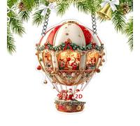 Decoración navideña - invernales de colores colgantes con fantasía | Papá Noel de acrílico 2D irrompible para interior y exterior, entrada, baño, salón, cocina, comedor, pasillo