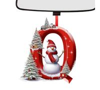 Decoración navideña Letra en forma - Colgante de muñeco de nieve para fiesta de Navidad | Ornamento acrílico para interior al aire libre fiesta casa patio salón