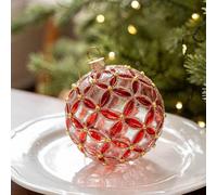 Decoración navideña luminosa de cristal de 8 cm, adornos transparentes para ramas de árbol y mesas (estilo A)