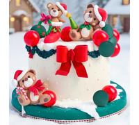 decoración navideña oso para pasteles decoración de pasteles navideños oso decoración navideña adornos navideños para Navidad