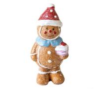 Decoración navideña para el hogar con figuras de gnomos de hombre de resina, adornos navideños detallados hechos a mano que añaden un toque festivo clásico (mamá)