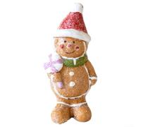 Decoración navideña para el hogar con figuras de gnomos de hombre de resina, adornos navideños detallados hechos a mano que añaden un toque festivo clásico (niño)