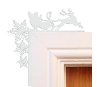 Decoración Navideña para el Marco Puerta de Madera Estacional con Muñeco de | Letrero Esquinero Puertas Navideñas Para Fiestas Oficina Entrada Cafetería Pared y Ventana B