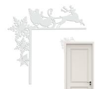 Decoración Navideña para el Marco Puerta Decoración en Madera con Muñeco de | Letrero Esquinero Puertas Navideñas Salón, Dormitorio, Pasillo, Entrada, Cafetería, Pared, B