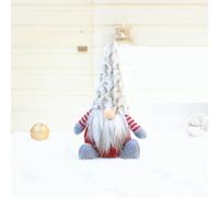 Decoración navideña para interiores con par de muñecas de felpa de Papá Noel sin rostro, figuras navideñas suaves diseñadas para crear un ambiente alegre en cualquier lugar interior