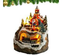 Decoración Navideña para Mesa, Adorno Musical Navideño, Manualidades de Resina para Mesa Dormitorio Hogar Invierno Fiestas Cocina Estantería