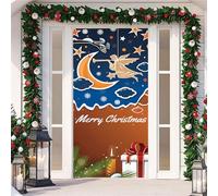 DecoracióN NavideñA Para Puerta,Cubierta De Puerta NavideñA Para Exteriores E Interiores,Pancarta De Merry Christmas,90x210 Cm,Con Banda EláStica,Christmas Door Cover,FáCil De Instalar (Color 8)