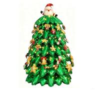 Decoración navideña para sala de estar, fondo para fotos navideñas, seguro y ecológico, mejora la interacción entre padres e hijos (un árbol de Navidad seguro y práctico)(Colorful Tree,74*129)
