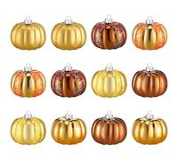 Decoracion Otoño, 12 Piezas Calabazas Decorativas, Adornos Otoño, Colgante Calabazas Pequeñas Thanksgiving Decorations
