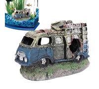 Decoración para acuario - Miniatura naufragio de , de escritorio, refugio de resina para peces y camarones | para acuarios para tortugas, acuarios, decoración acuática