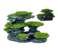 Decoración Para Acuario Paisajismo Artificial Realista En Resina | Piedra Decorativa Con Vista Montaña De Acuario Para Hogar Hotel Vestíbulo Tienda Mascotas Café Tomar Sol Escal