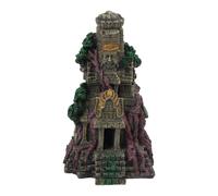 Decoración para acuarios Relaxdays, Templo de poliresina, 26 x 15,5 x 13 cm, para Agua Dulce y Salada, Gris