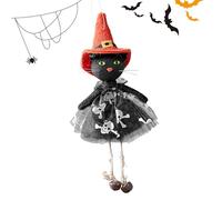 Decoración para árbol de Halloween, colgante para muñecas, colgante de fantasma, bruja, gato, adorno para el interior de la casa