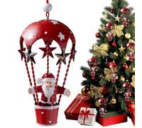 Decoración para árbol de Navidad, colgante de paracaídas Papá Noel muñeco de nieve - Fantasías decorativas colgantes para balcón, ventana, puerta de entrada