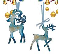 Decoración para árbol de Navidad, de Reno acrílico 2D, Elegante Colgante de Copo de Nieve, para alféizar de Ventana, Dormitorio, balcón, Puertas, Pared, jardín, Patio