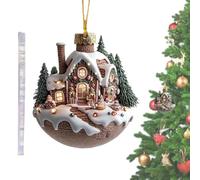 Decoración para árbol de Navidad, Forma de Taza, 7,9 x 7,1 x 0,3 cm, de Coche de Navidad | Colgante acrílico Festivo 2D para Pasillo, Dormitorio, Vacaciones, Patio, Exterior, Festival, hogar