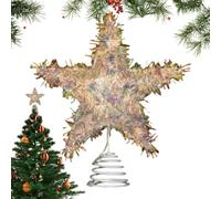 Decoración para árbol de Navidad iluminada con Estrella - para árbol de Metal LED | Decoración para árbol de Estrellas para apartamento, Iglesia, salón, Dormitorio, Oficina, Pantalla, Decoraz