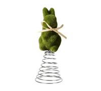 Decoración para árbol de Pascua con diseño de conejo de musgo de primavera, decoración de conejo de vacaciones para el hogar, granja, porche, mantel, armario, centro de mesa, fiesta de temporada y